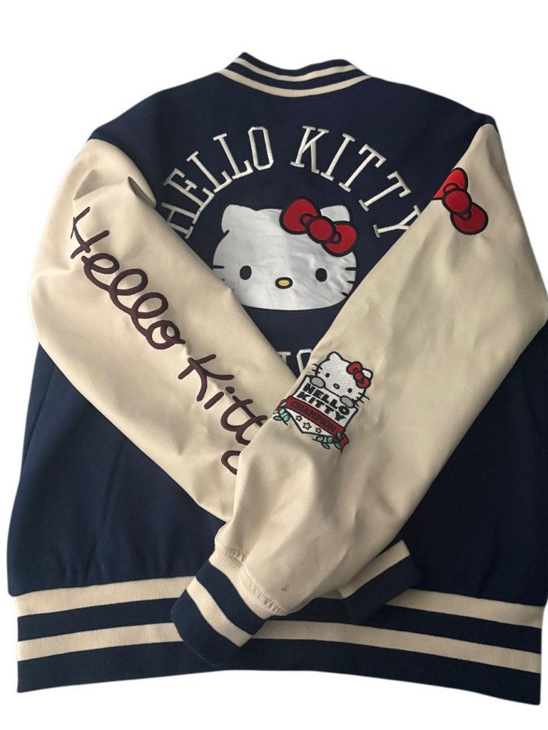 Sanrio Womens Small Navy And White Varsity Helolo Kitty Jacket — image 3 of 4